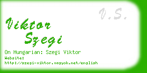 viktor szegi business card